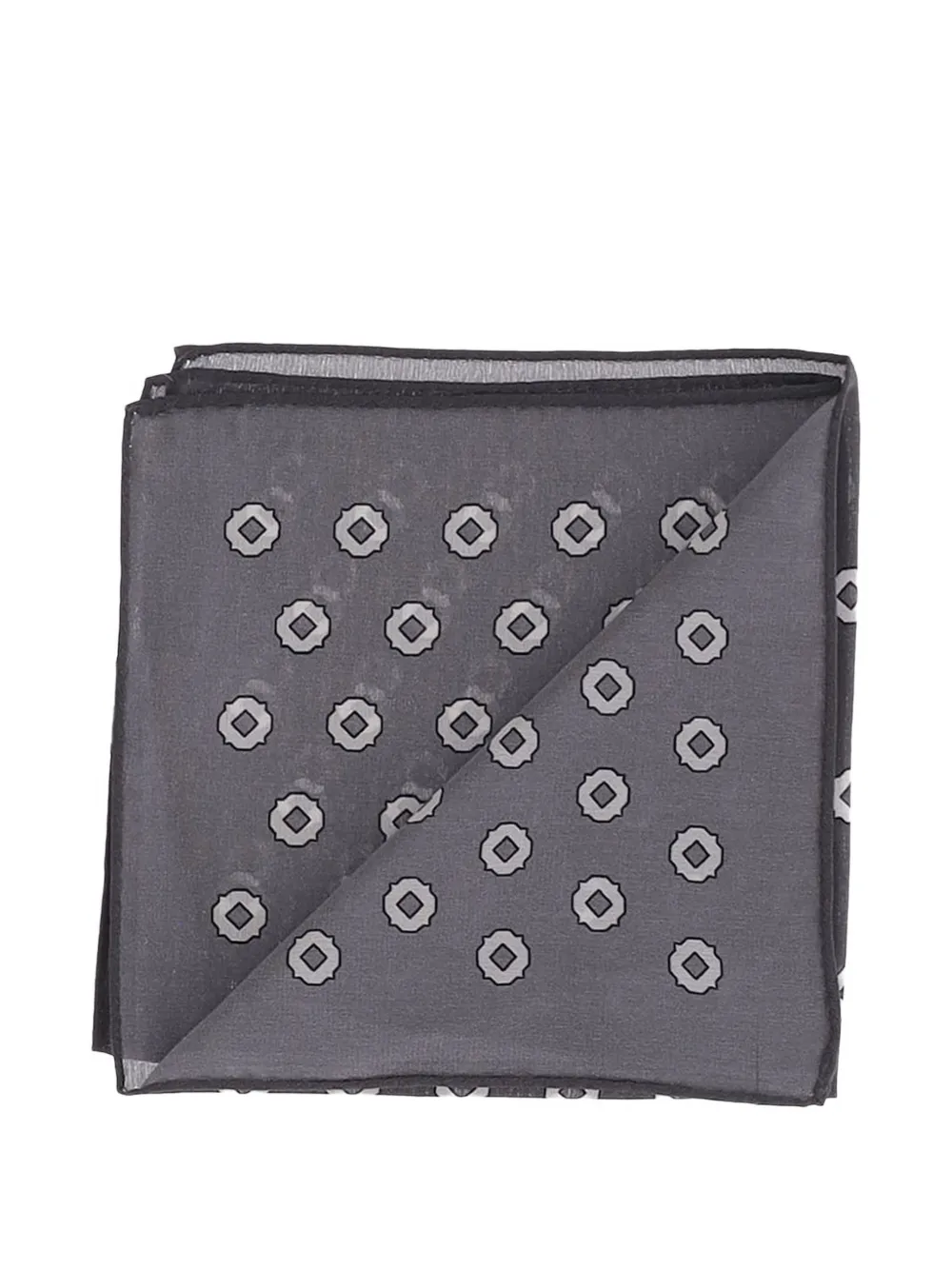 BOSS by Beckham zijden pochet met digitale print Grijs