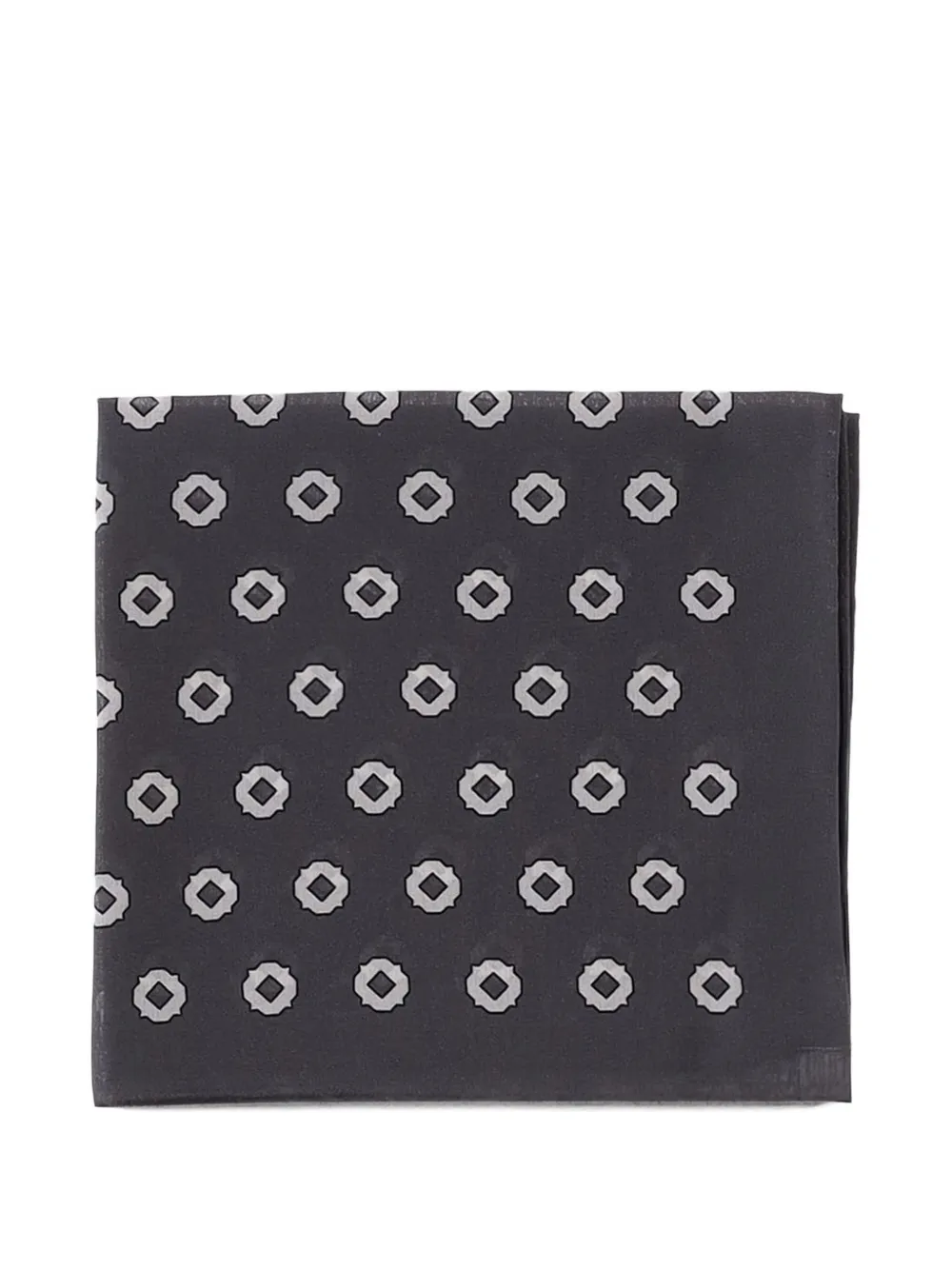 BOSS Boss by Beckham silk pocket square with digital print - Grigio