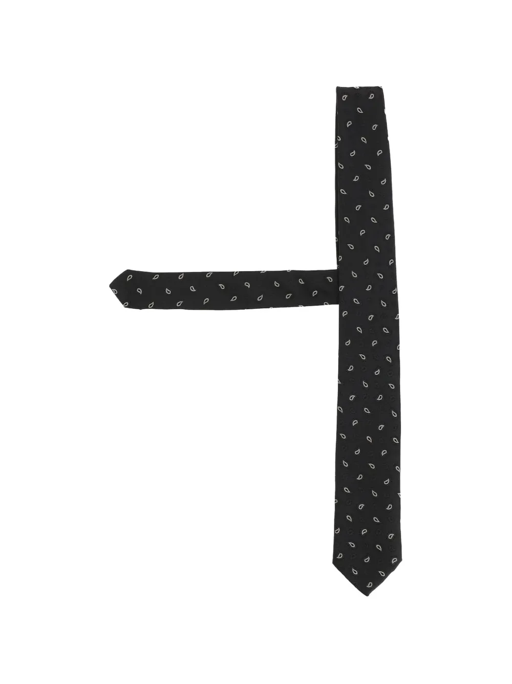 BOSS silk-blend tie with a micro-pattern jacquard - Nero