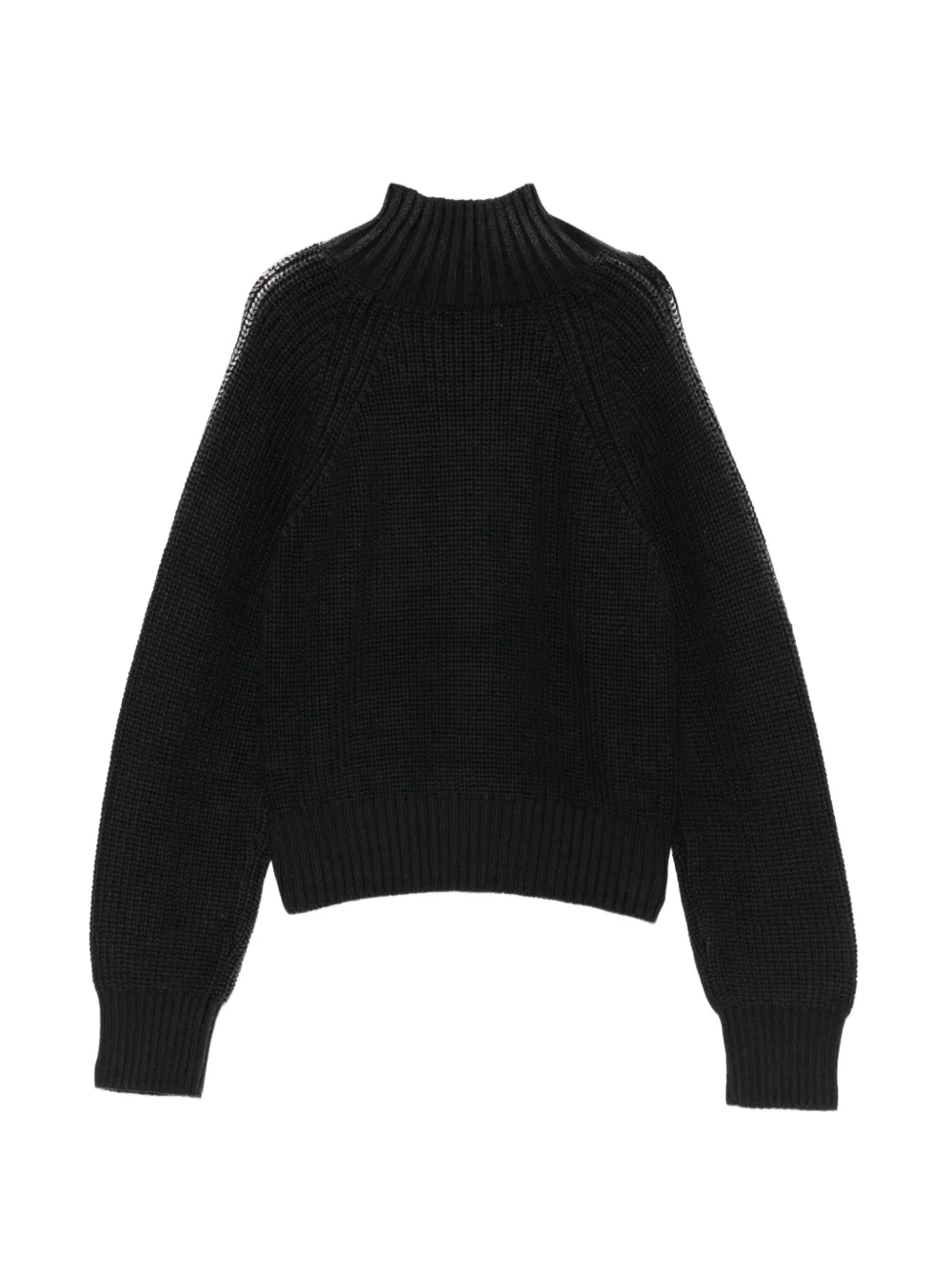 MSGM Kids Trui met geborduurd logo en gerafeld effect Zwart