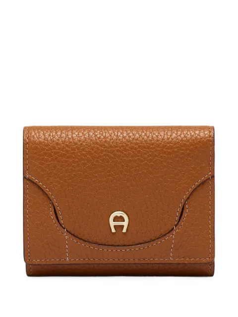 AIGNER Hazel logo-plaque pebbled wallet