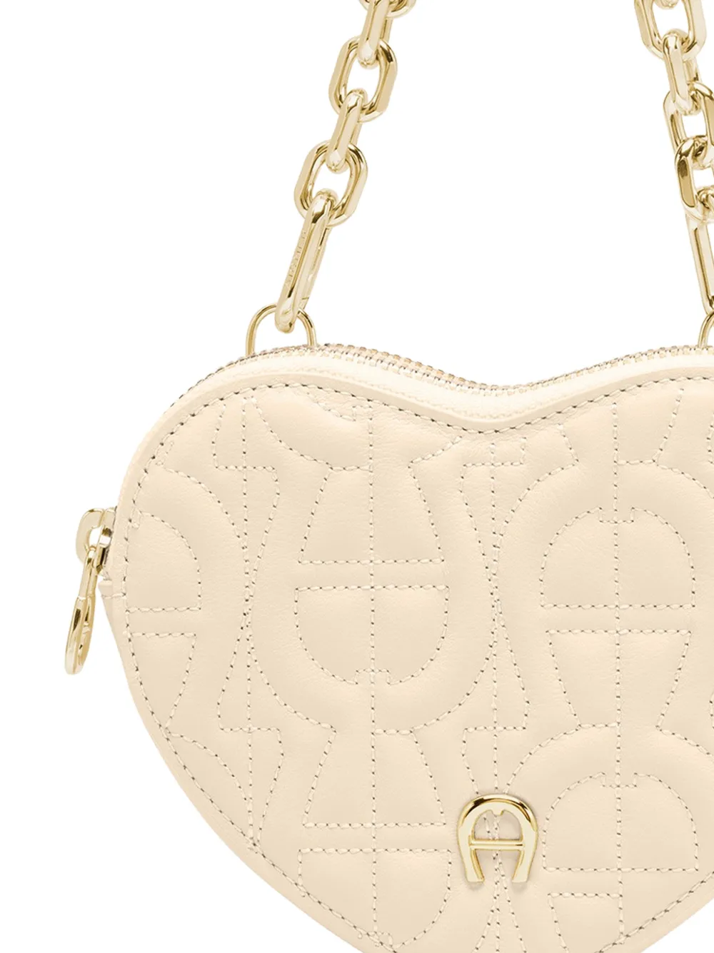 AIGNER Heart gewatteerde mini-tas Beige