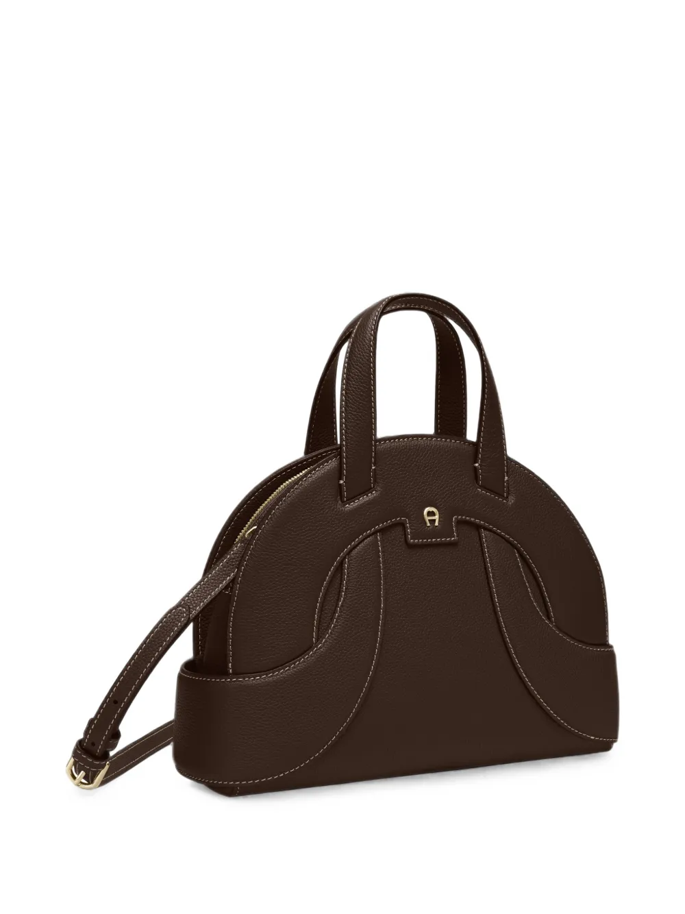 AIGNER Medium Sellina leren schoudertas Bruin