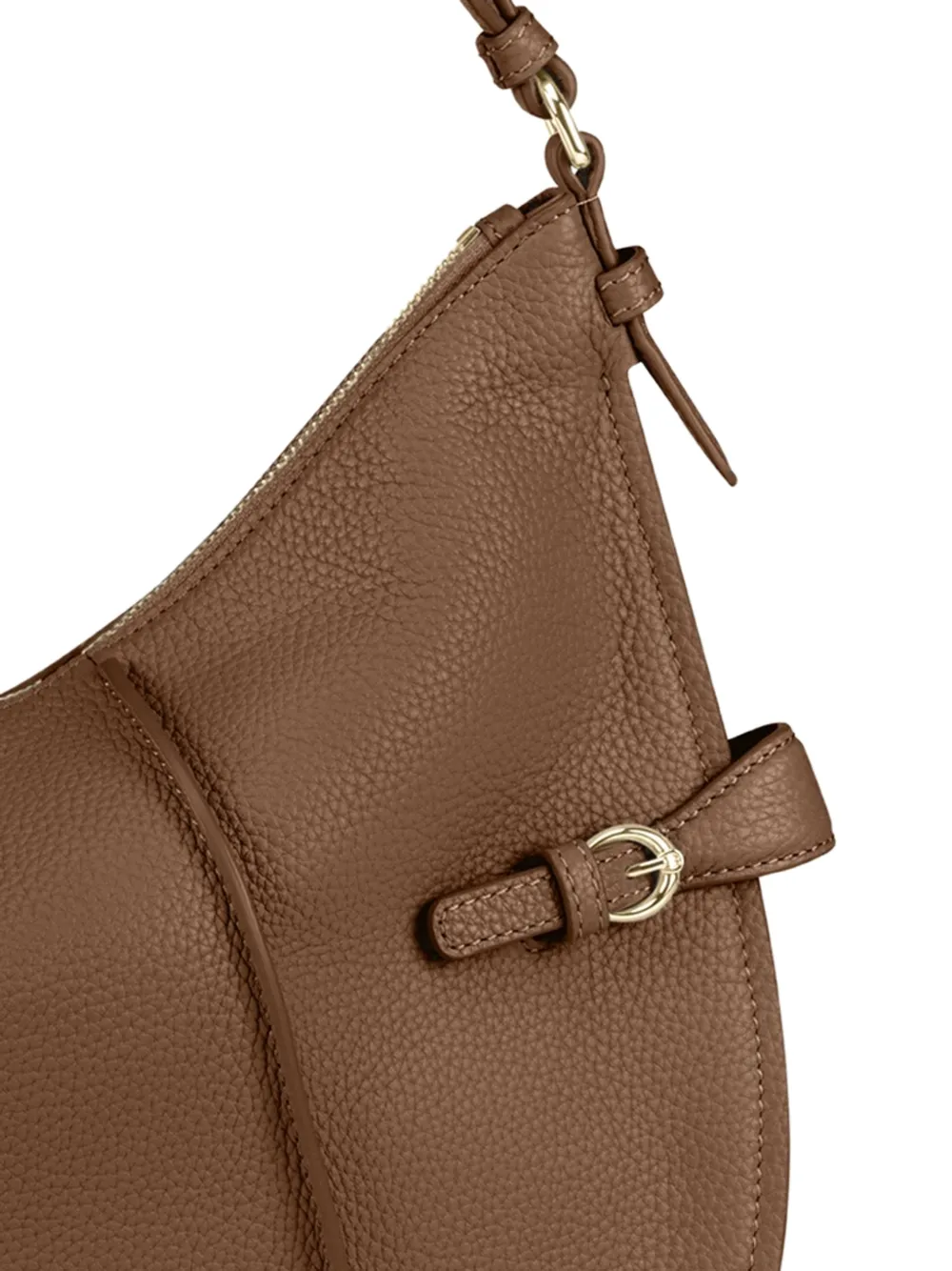 AIGNER M Cavallo halvemaanvormige schoudertas met gespdetail Bruin