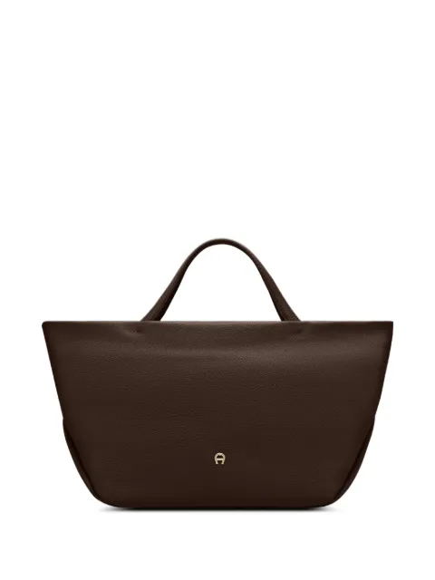 AIGNER tote Paola grande de piel con acabado granulado y placa del logo