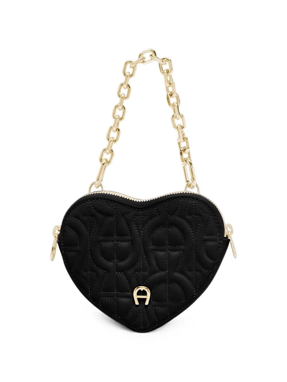AIGNER Heart gewatteerde mini-tas Zwart
