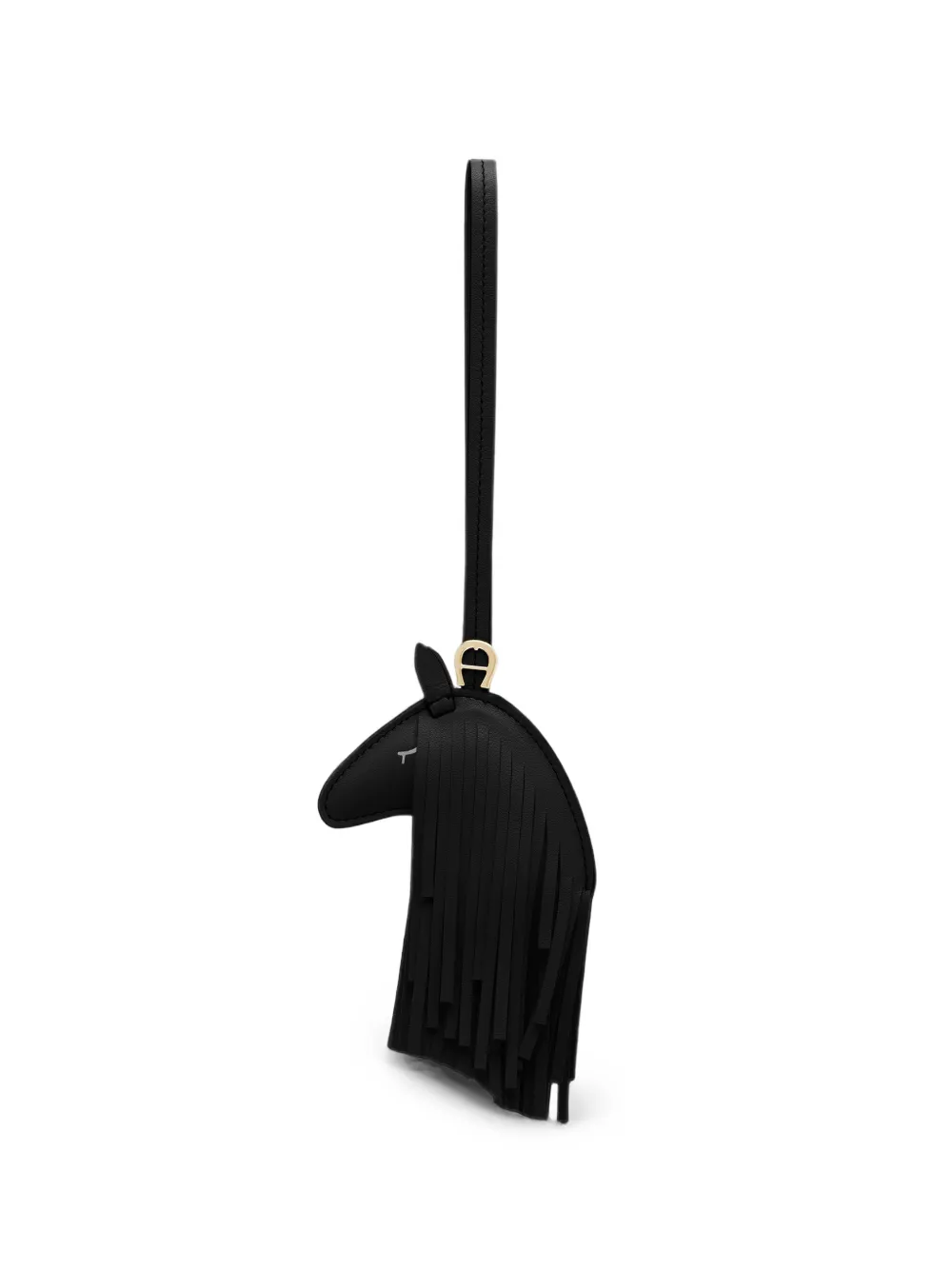 Aigner Ciondollini Pendant Sleeping Horse Bag Charm In Black