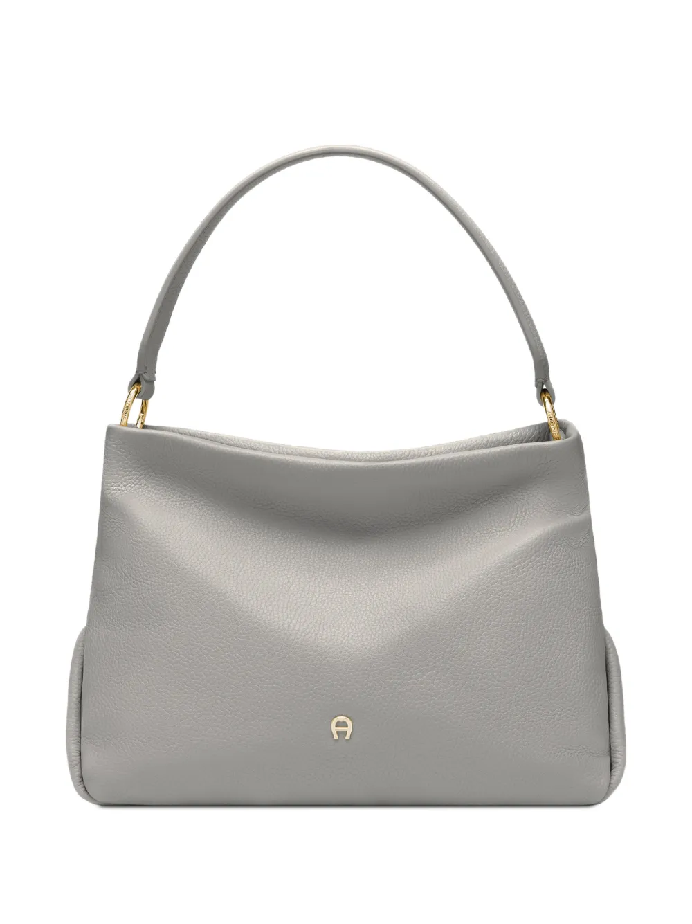 AIGNER petit cabas Paola en cuir grainé à plaque logo - Gris AIGNER petit cabas Paola en cuir grainé à plaque logo - Gris