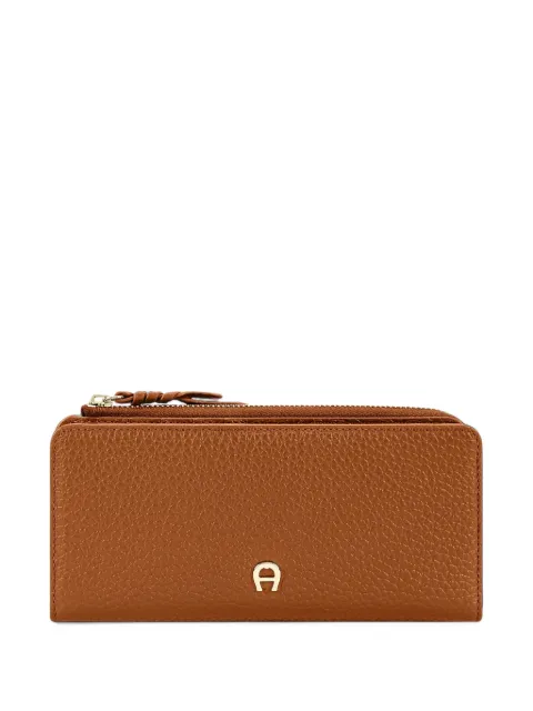AIGNER Carré logo-plaque pebbled wallet