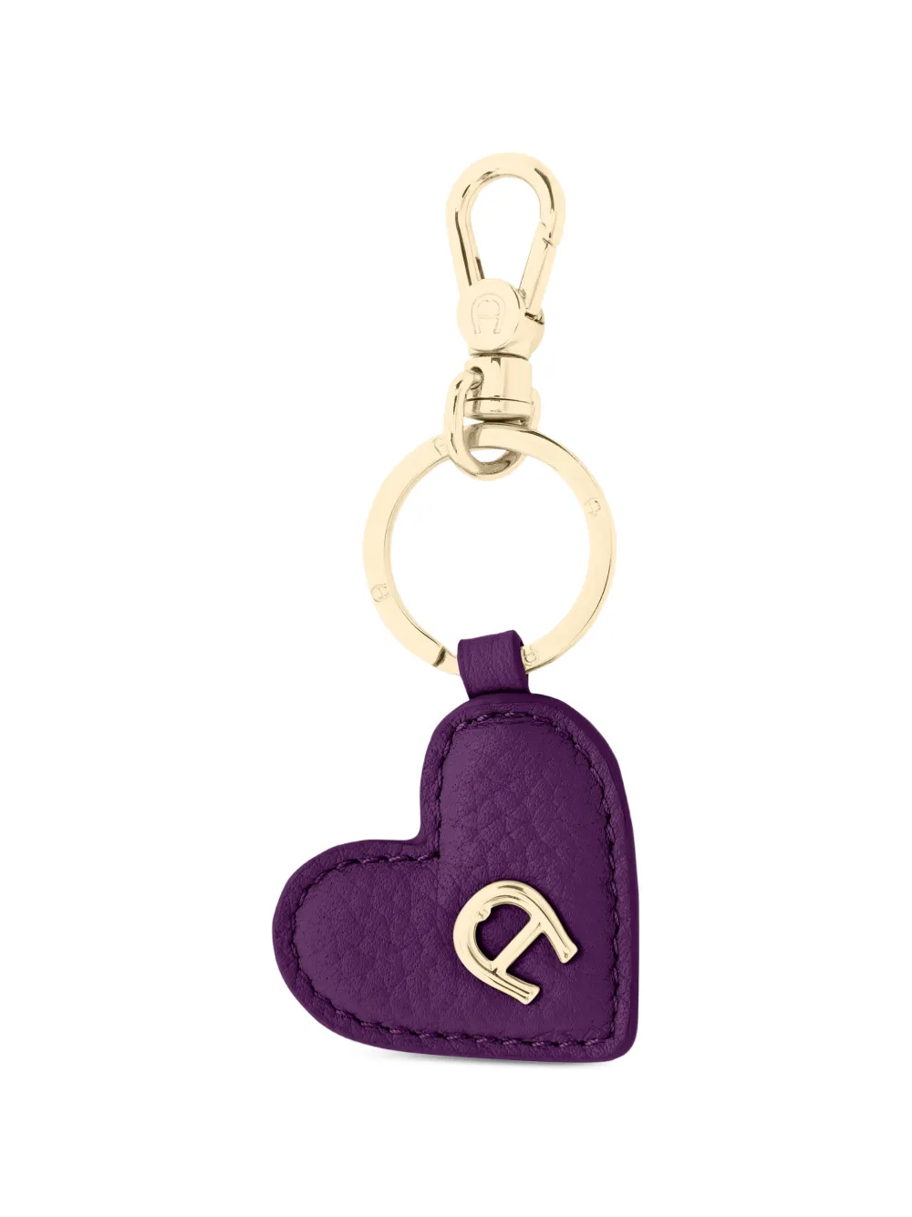 AIGNER heart-shaped logo-plaque keyring