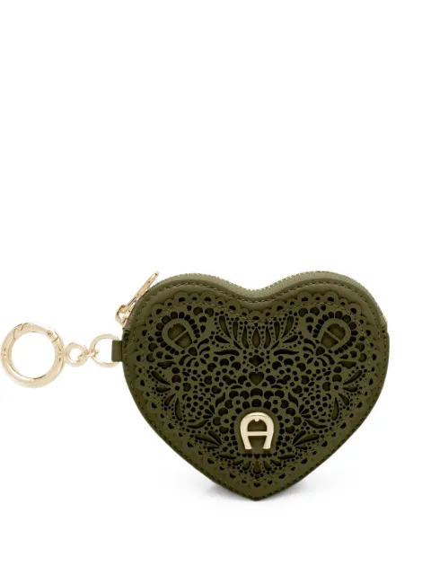 AIGNER laser-cut heart-shaped coin purse