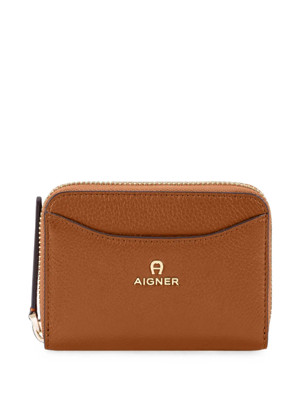 AIGNER Marika grained-leather wallet Bruin