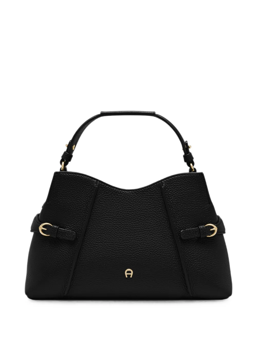 Aigner Medium Cavallo Buckle-detail Tote Bag In Black