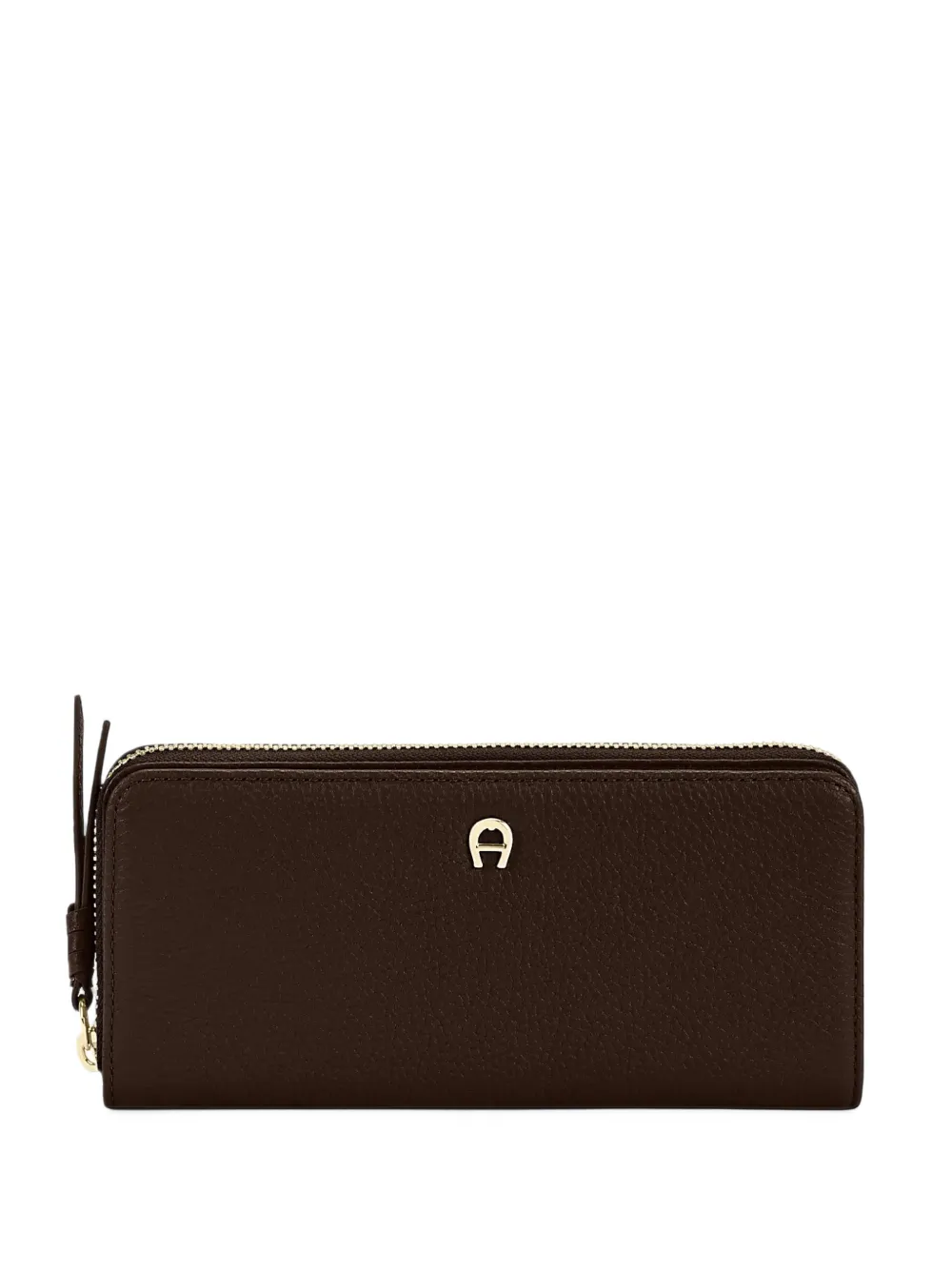 AIGNER Paola logo-plaque leather wallet - Braun