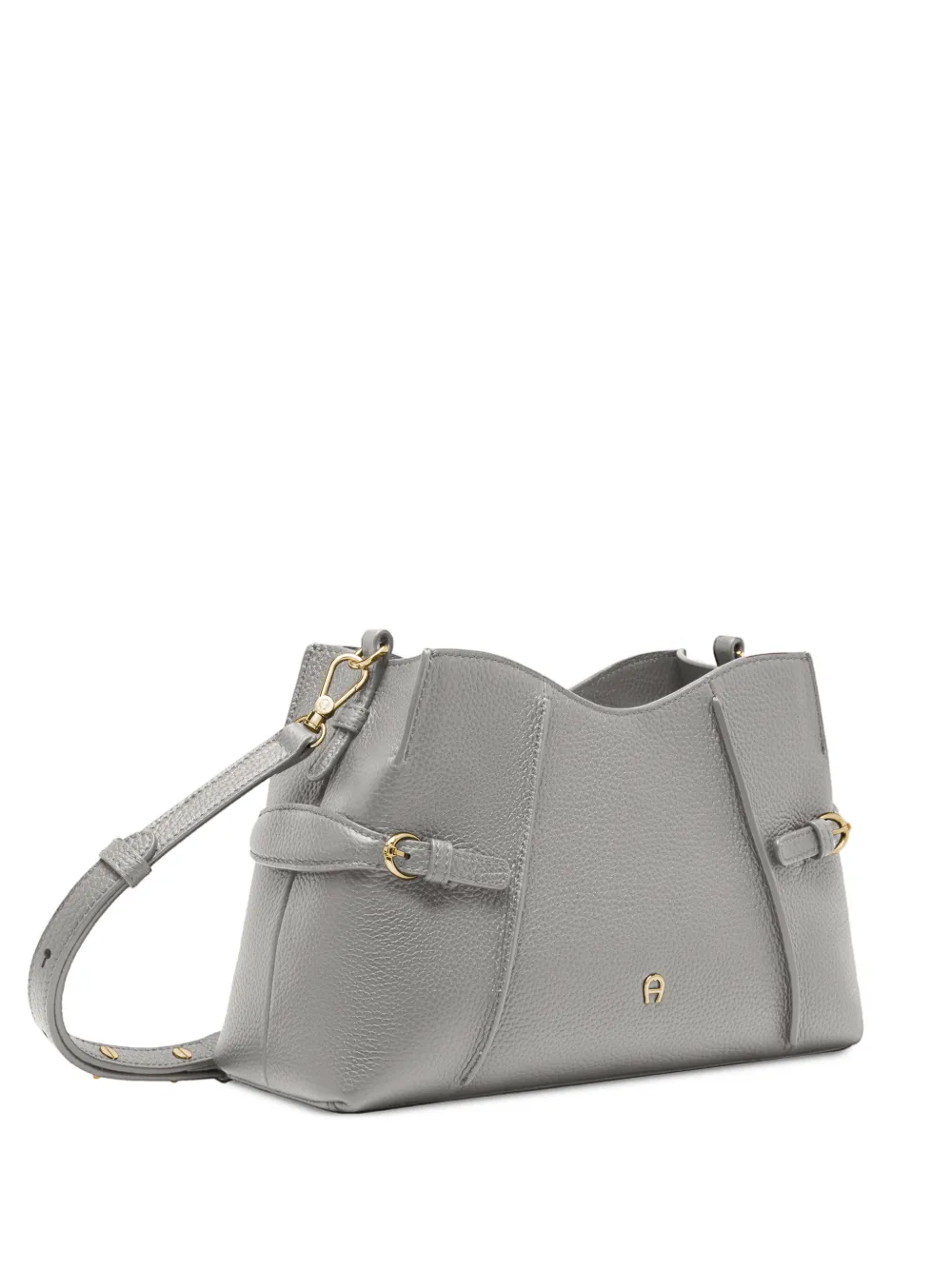 AIGNER cabas Cavallo médium en cuir à plaque logo - Gris AIGNER cabas Cavallo médium en cuir à plaque logo - Gris