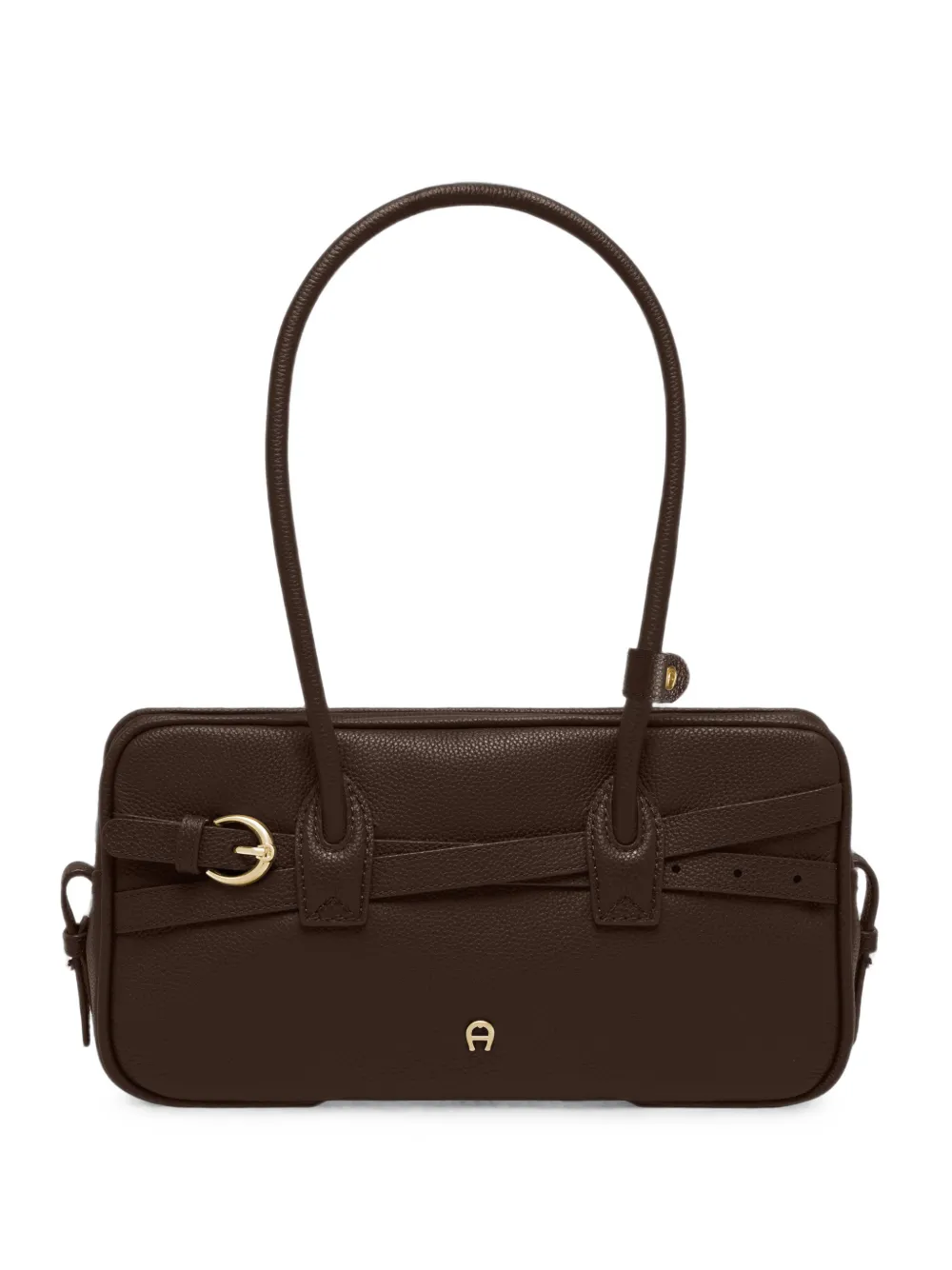 Aigner Small Whip Buckle-detail Shoulder Bag In Brown
