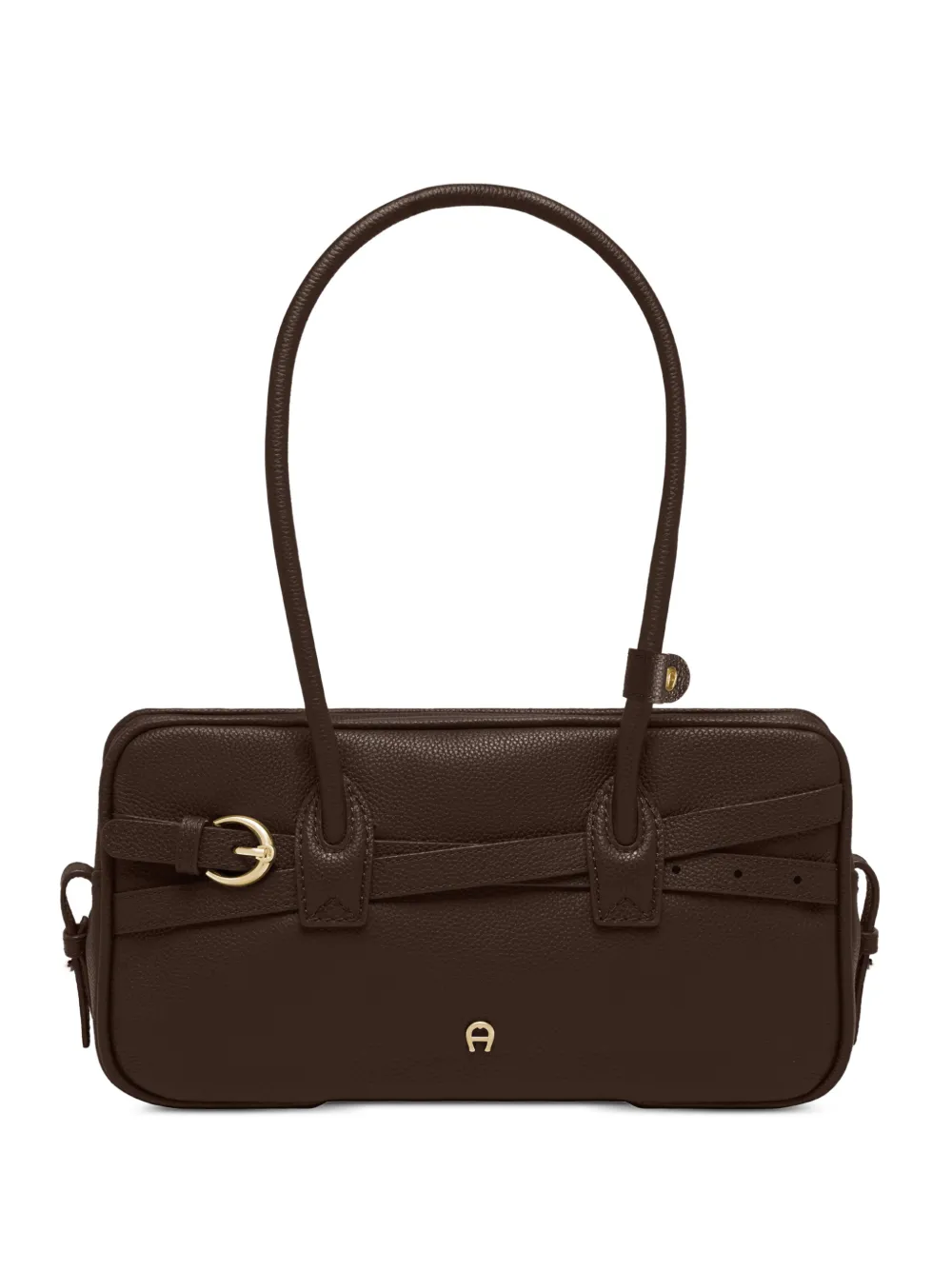 AIGNER small Whip buckle-detail shoulder bag - Marrone