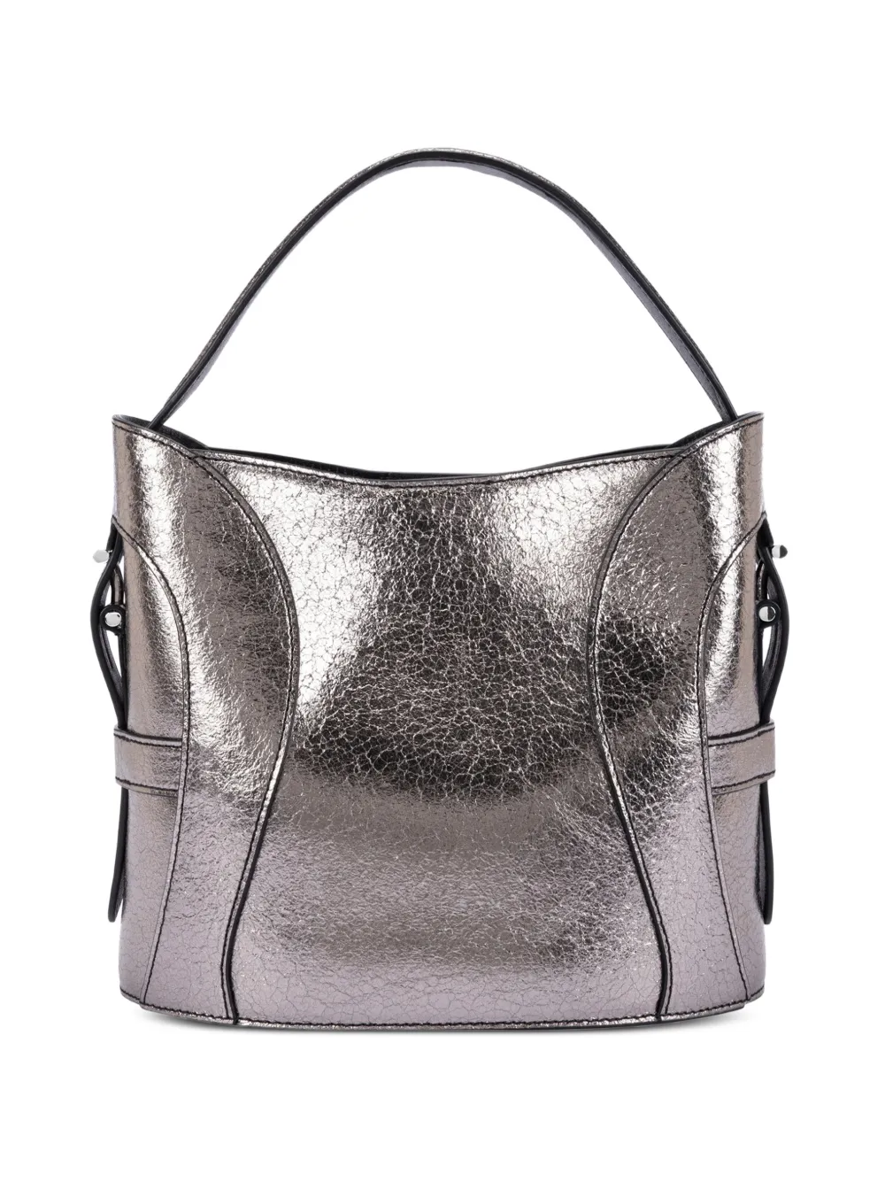 AIGNER small Deborah metallic cracked-effect shoulder bag