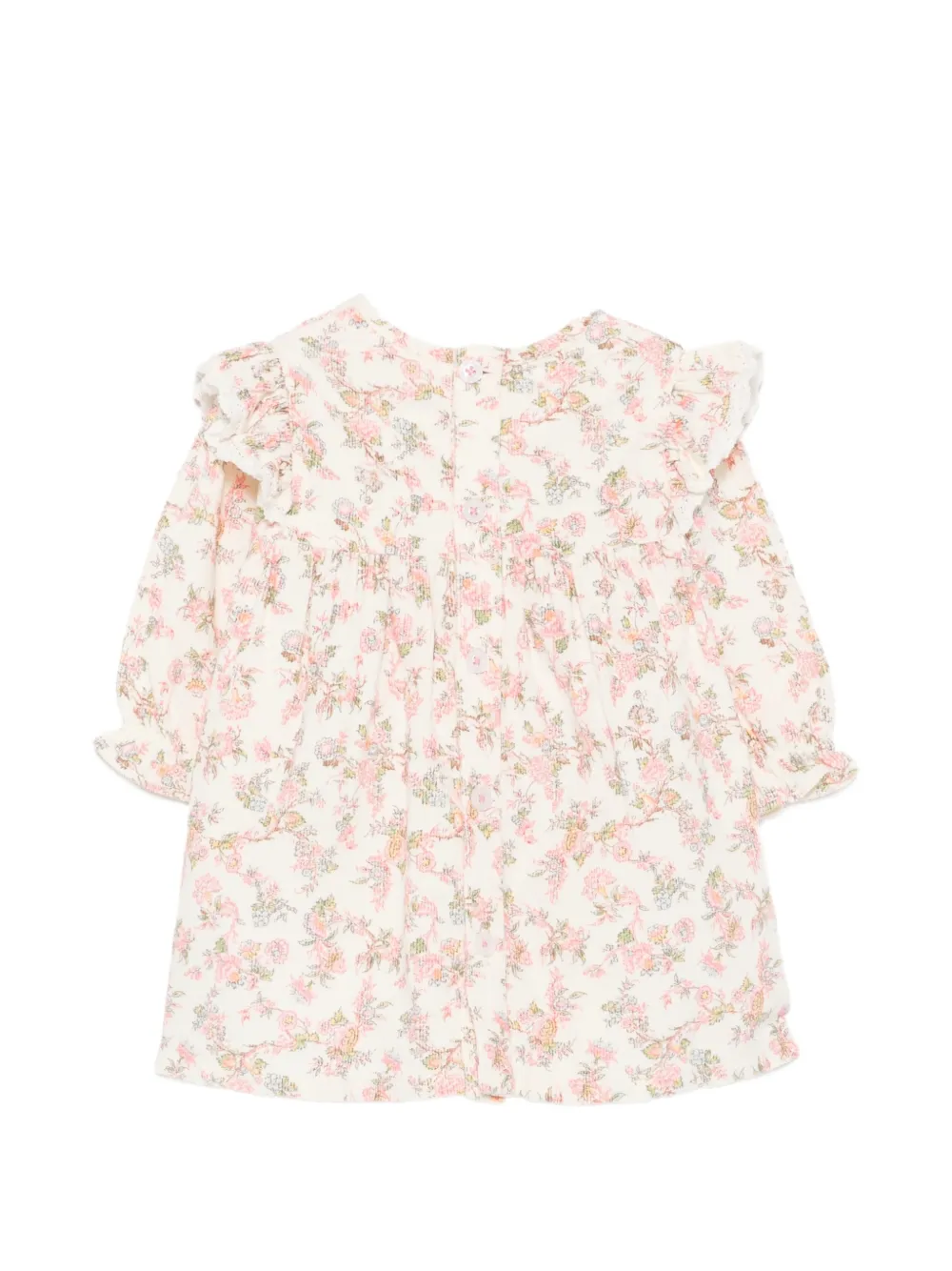 LOUISE MISHA KIDS Gesmockte jurk met bloemenprint Beige