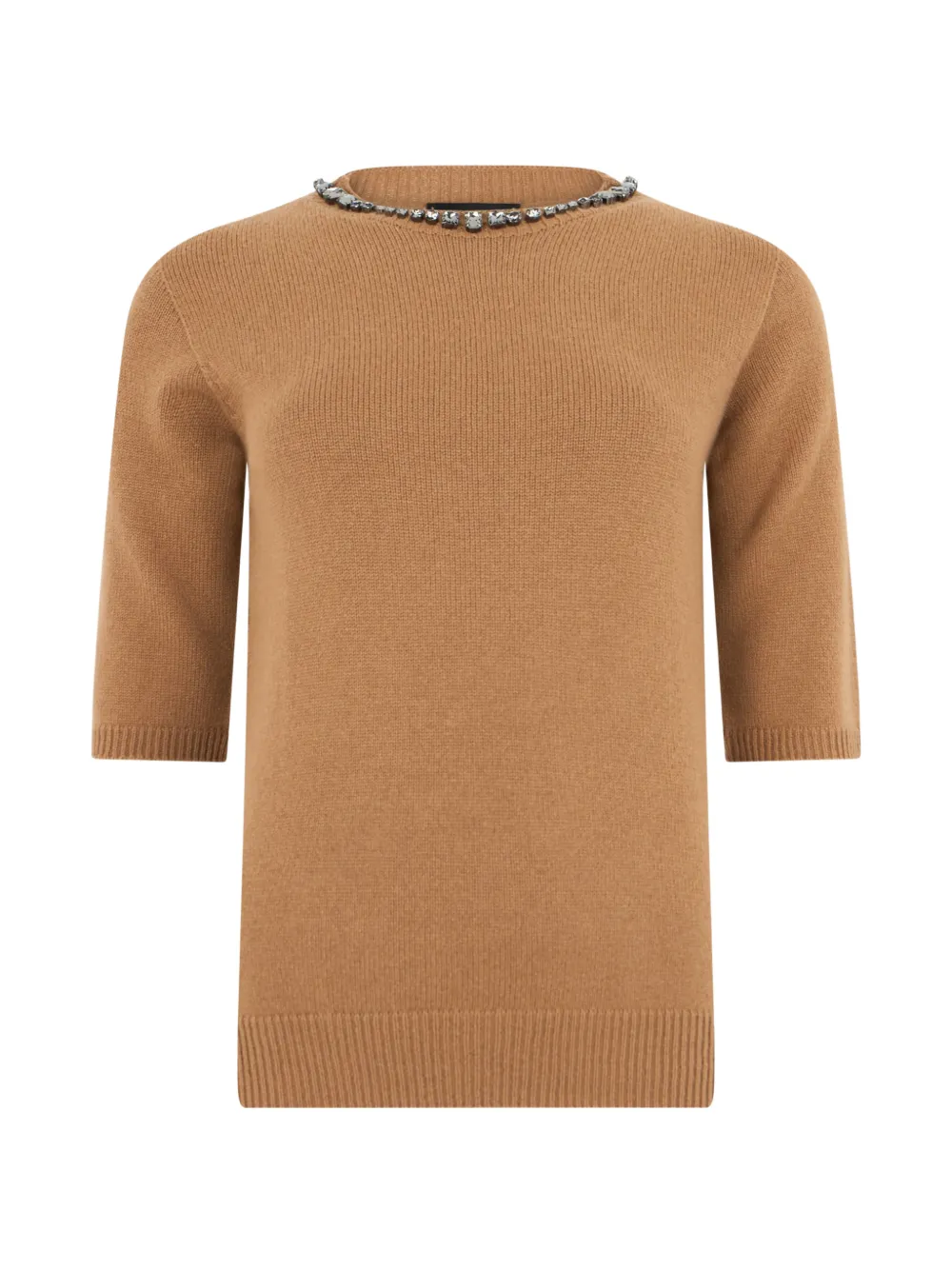 Fabiana Filippi crystal-embellished knitted sweater - Marrone