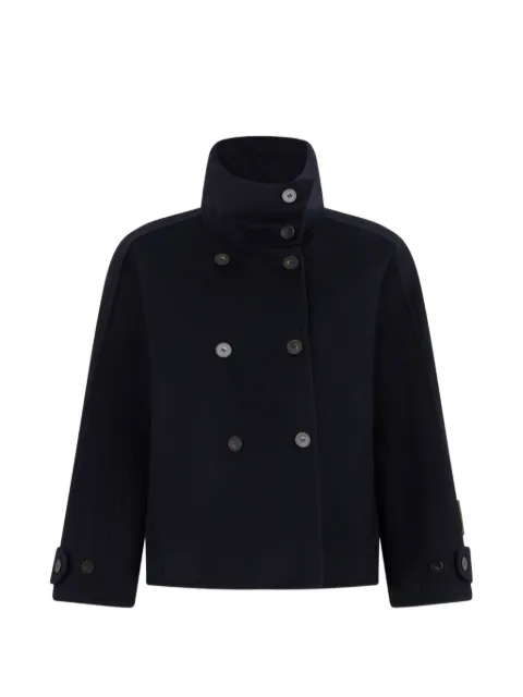 slowear double-breasted high-neck jacket