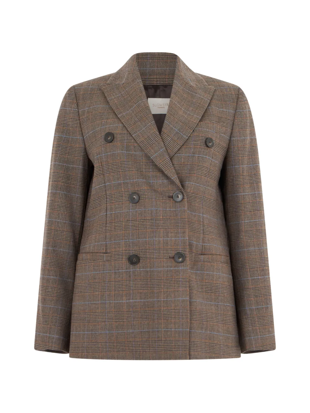 slowear Montedoro Prince of Wales-check double-breasted blazer