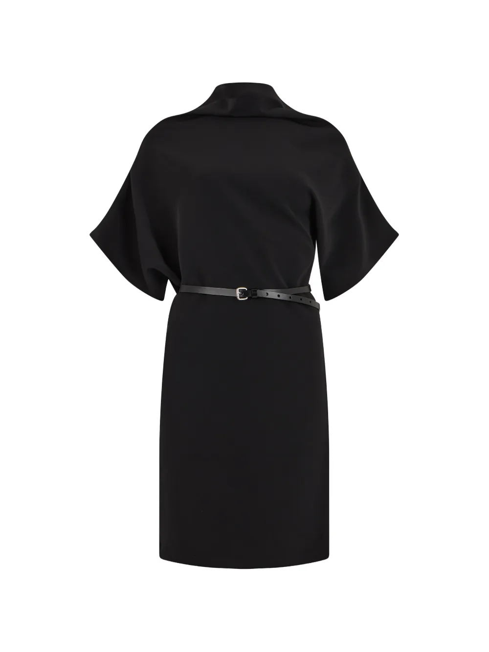 P.A.R.O.S.H. belted short-sleeve mini dress - Noir