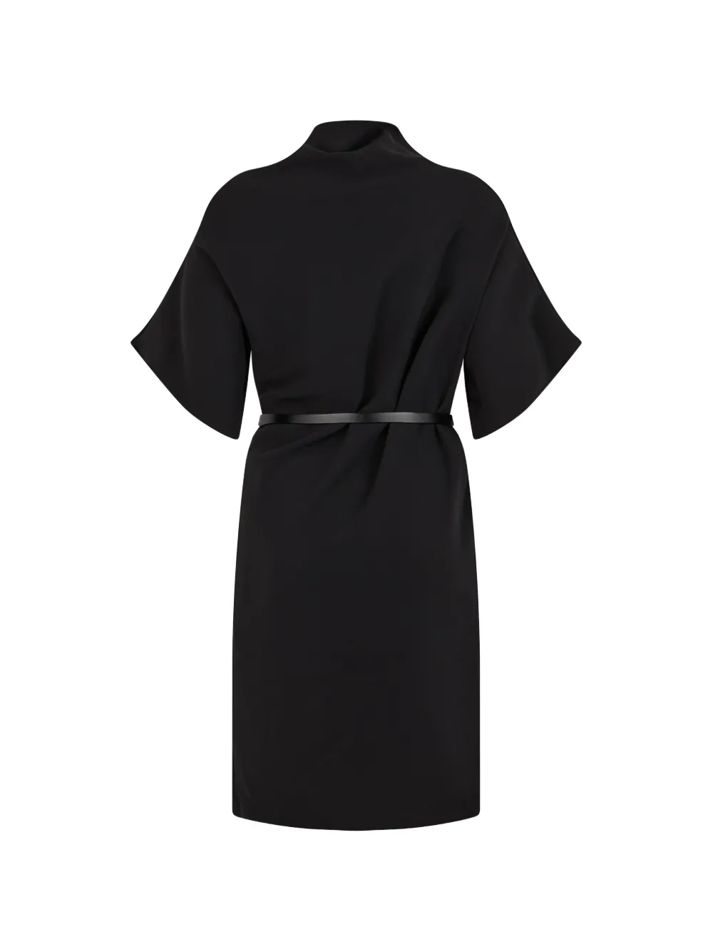 P.A.R.O.S.H. Mini-jurk met korte mouwen en ceintuur Zwart
