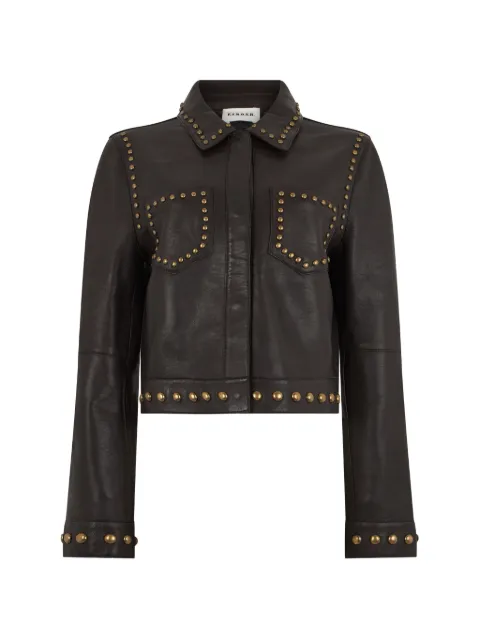 P.A.R.O.S.H. stud-embellished leather jacket