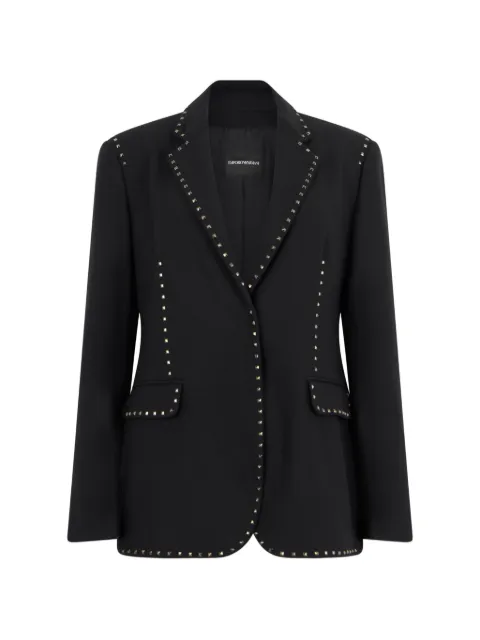Emporio Armani stud-embellished notched-lapel blazer