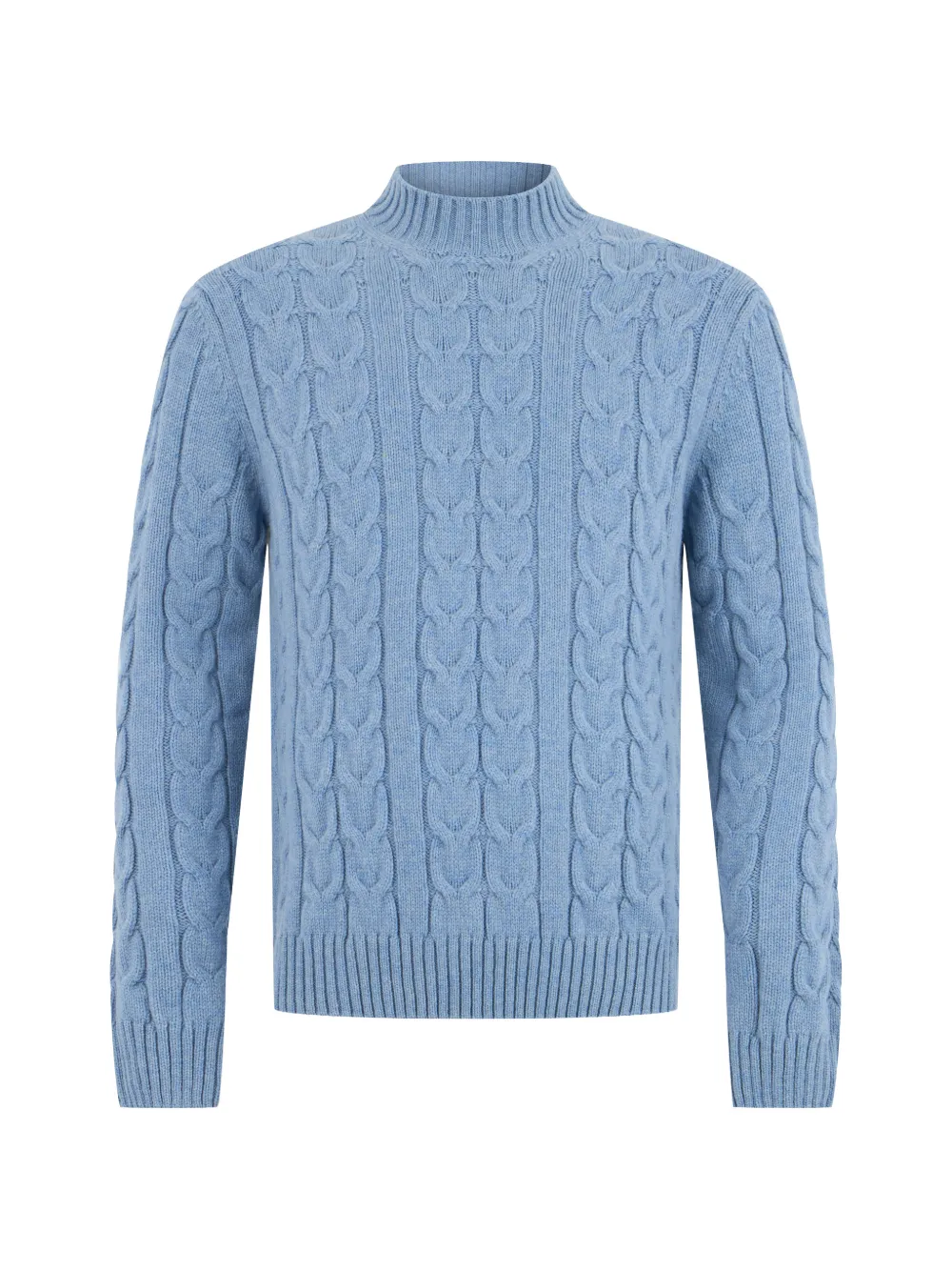 Slowear Zanone Slim-fit Cable-knit Virgin Wool Sweater In Blue