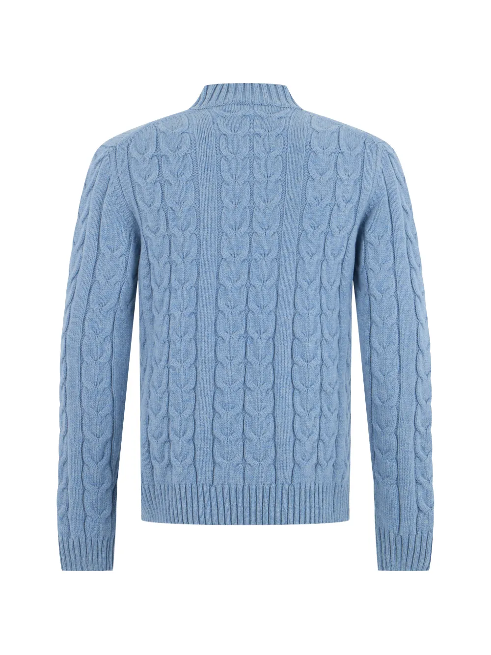 slowear Kabelgebreide trui met hoge hals Blauw