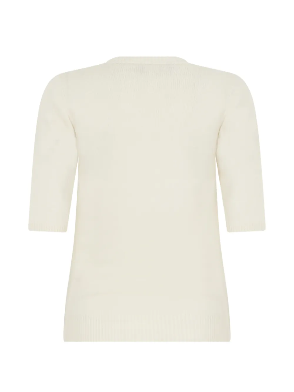 Fabiana Filippi crystal-embellished short-sleeve sweater Beige