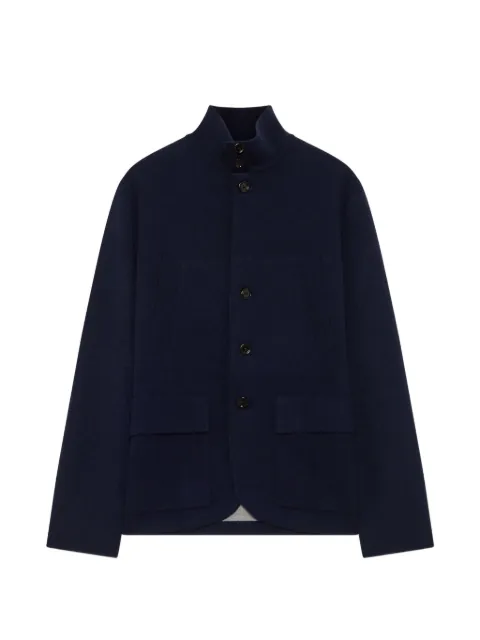 Lardini knitted button-up single-breasted coat