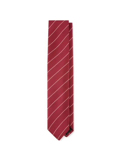 Lardini regimental-jacquard silk tie