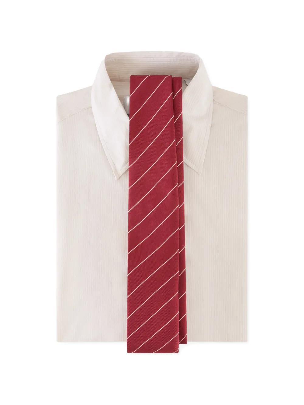 Lardini regimental-jacquard silk tie Rood
