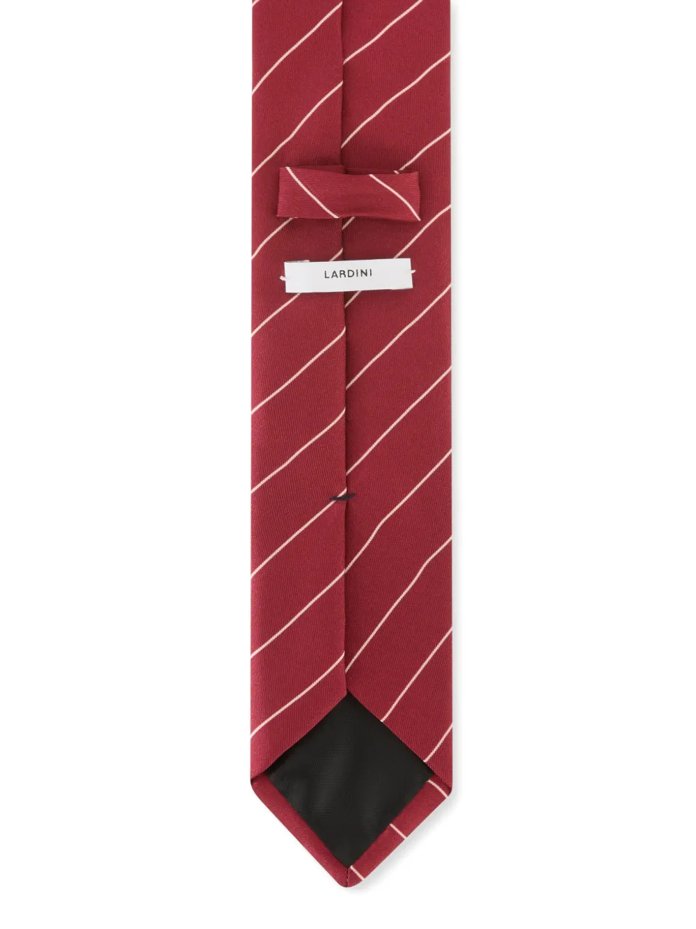 Lardini regimental-jacquard silk tie Rood