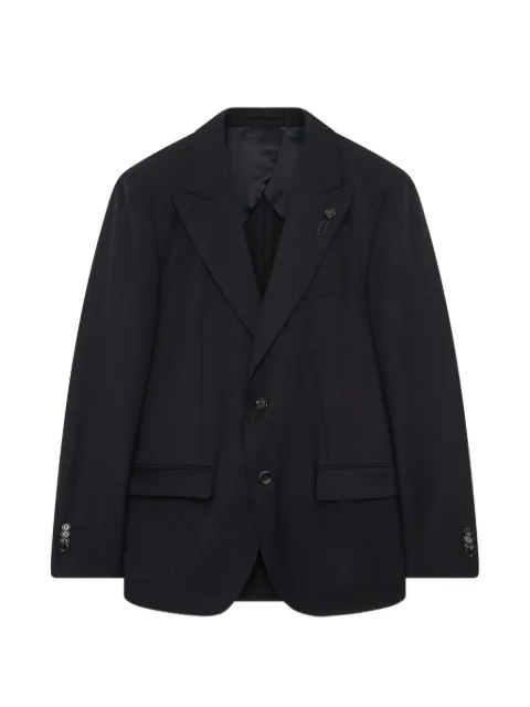 Lardini Glen-check peak-lapel blazer