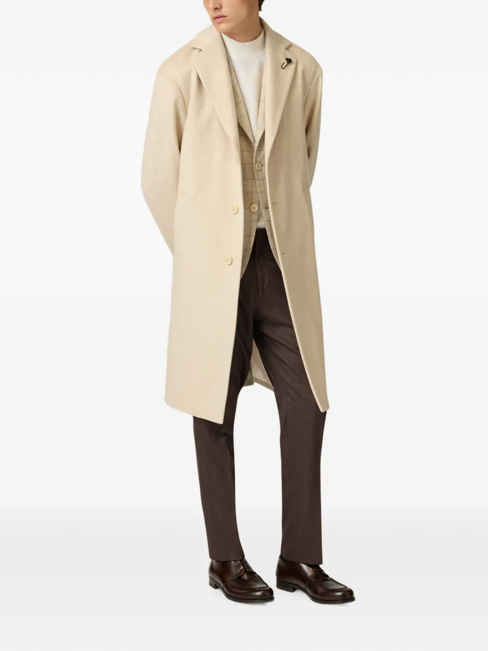 Lardini crew-neck sweater Beige