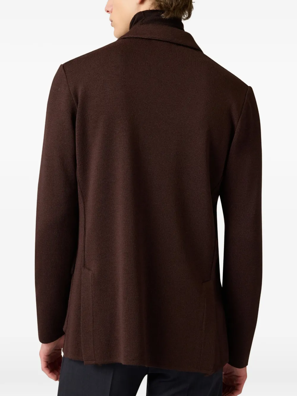 Lardini single-breasted knitted blazer Bruin