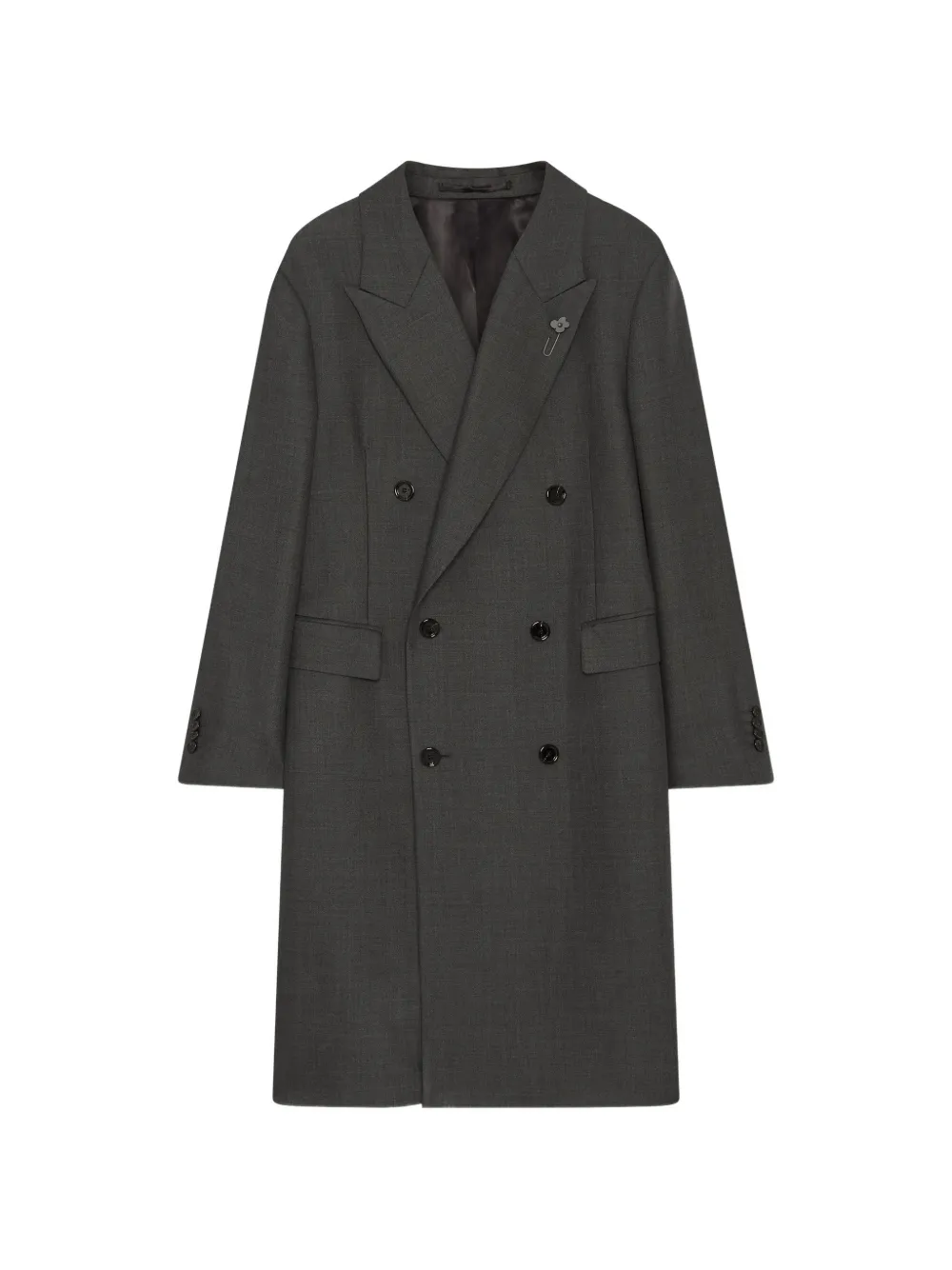 Lardini double-breasted peaked-lapel coat