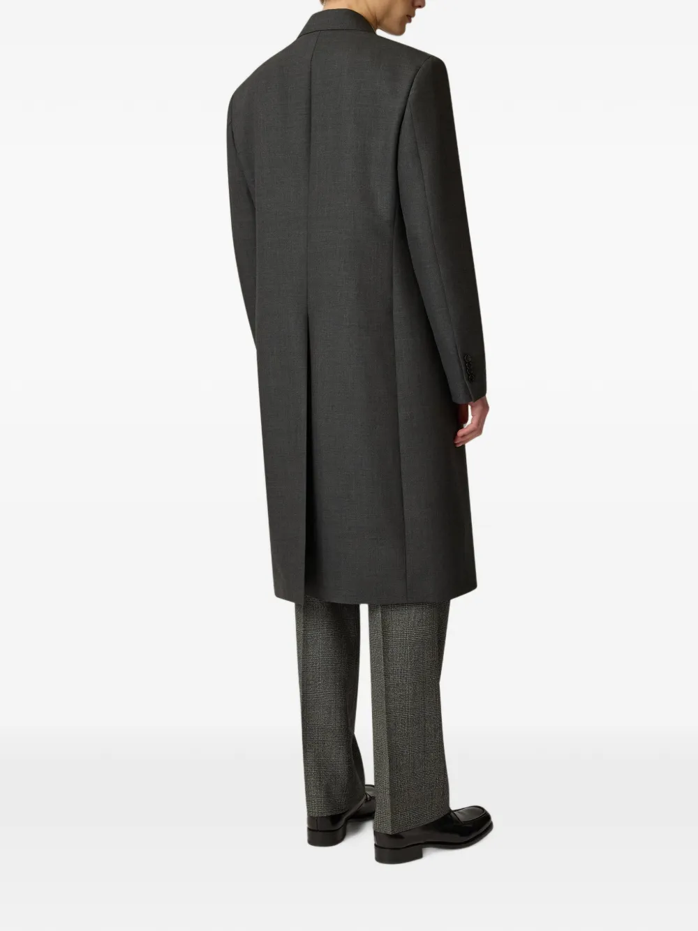 Lardini double-breasted peaked-lapel coat Grijs