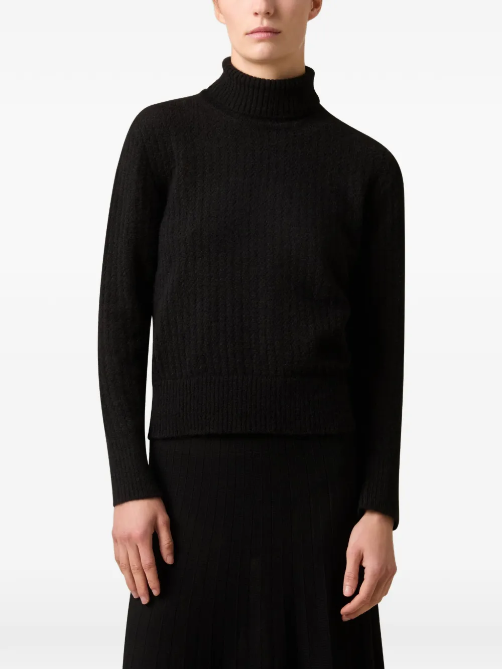 Lardini turtleneck sweater Zwart