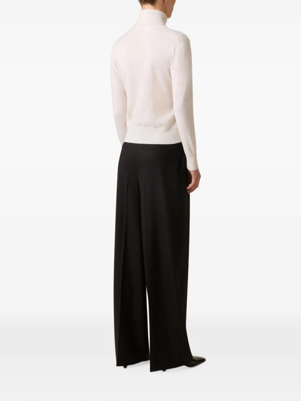 Lardini ribbed-knit turtleneck sweater Beige