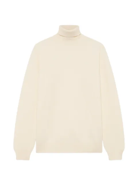 Lardini pull en maille côtelée à col roulé
