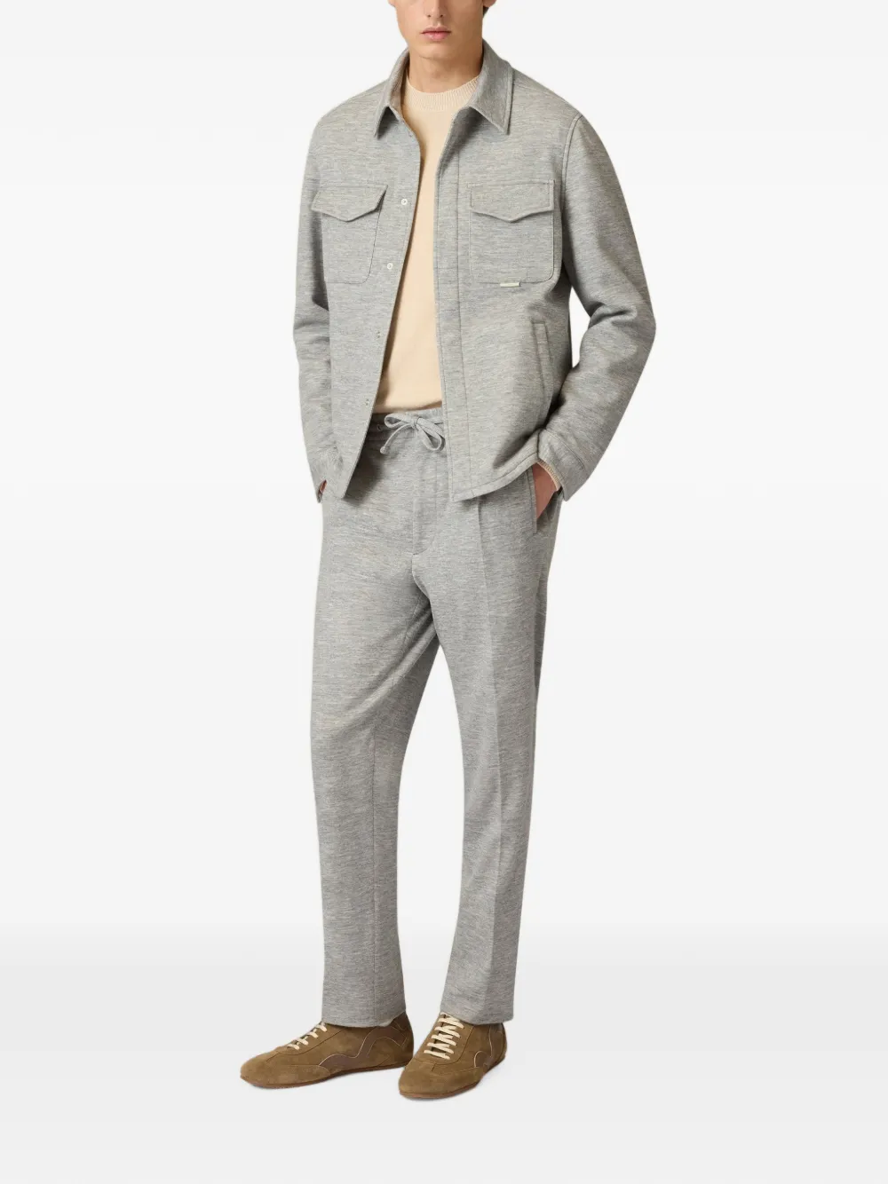 Lardini Trui met ronde hals Beige
