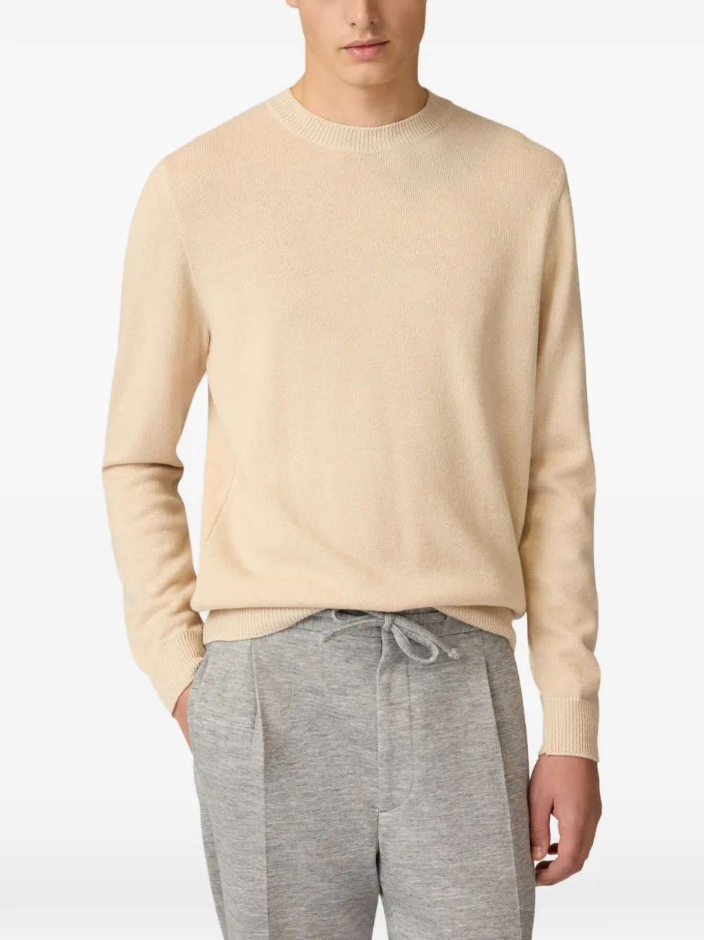Lardini Trui met ronde hals Beige