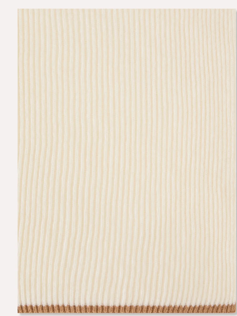 Lardini ribbed-knit beanie hat and scarf set Beige