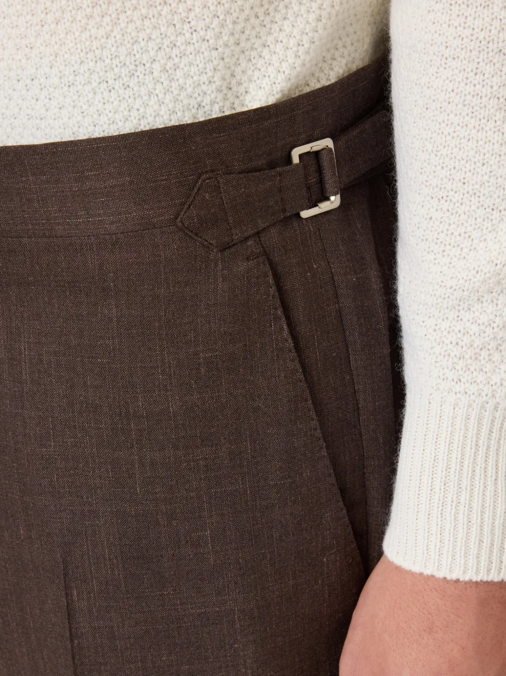 Lardini pleated straight-leg trousers Bruin