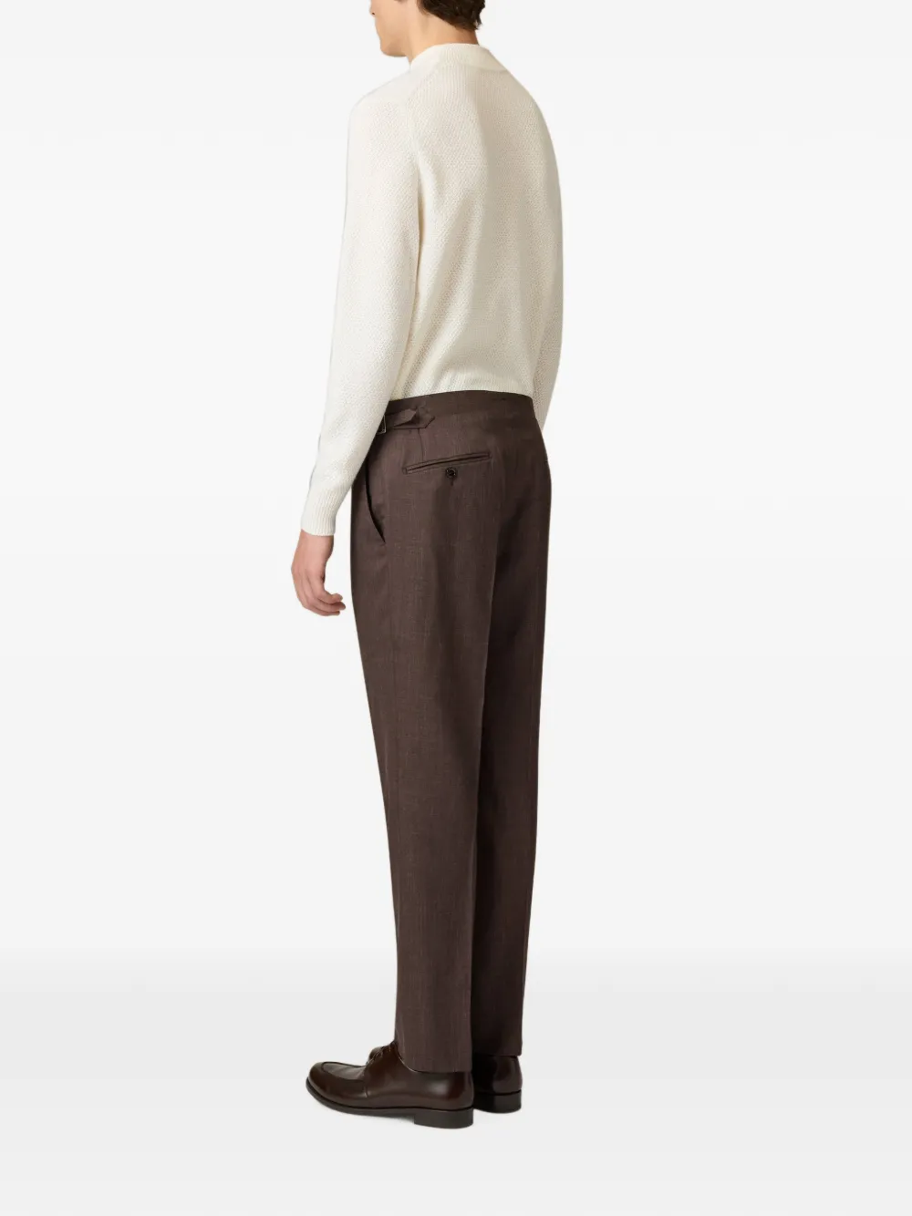 Lardini pleated straight-leg trousers Bruin